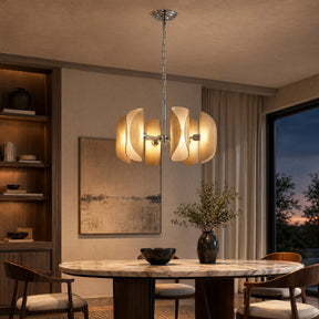 Pendant Light Fixtures Glass in a dining room