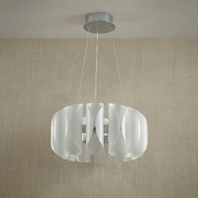 Modern Glass Chandelier in a dining room