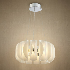 Glass Round Chandelier in chrome