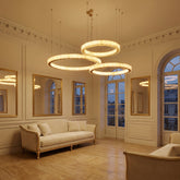 Yiosi Series 3-Tier Nested Natural Stone Pendant Light - scene-1