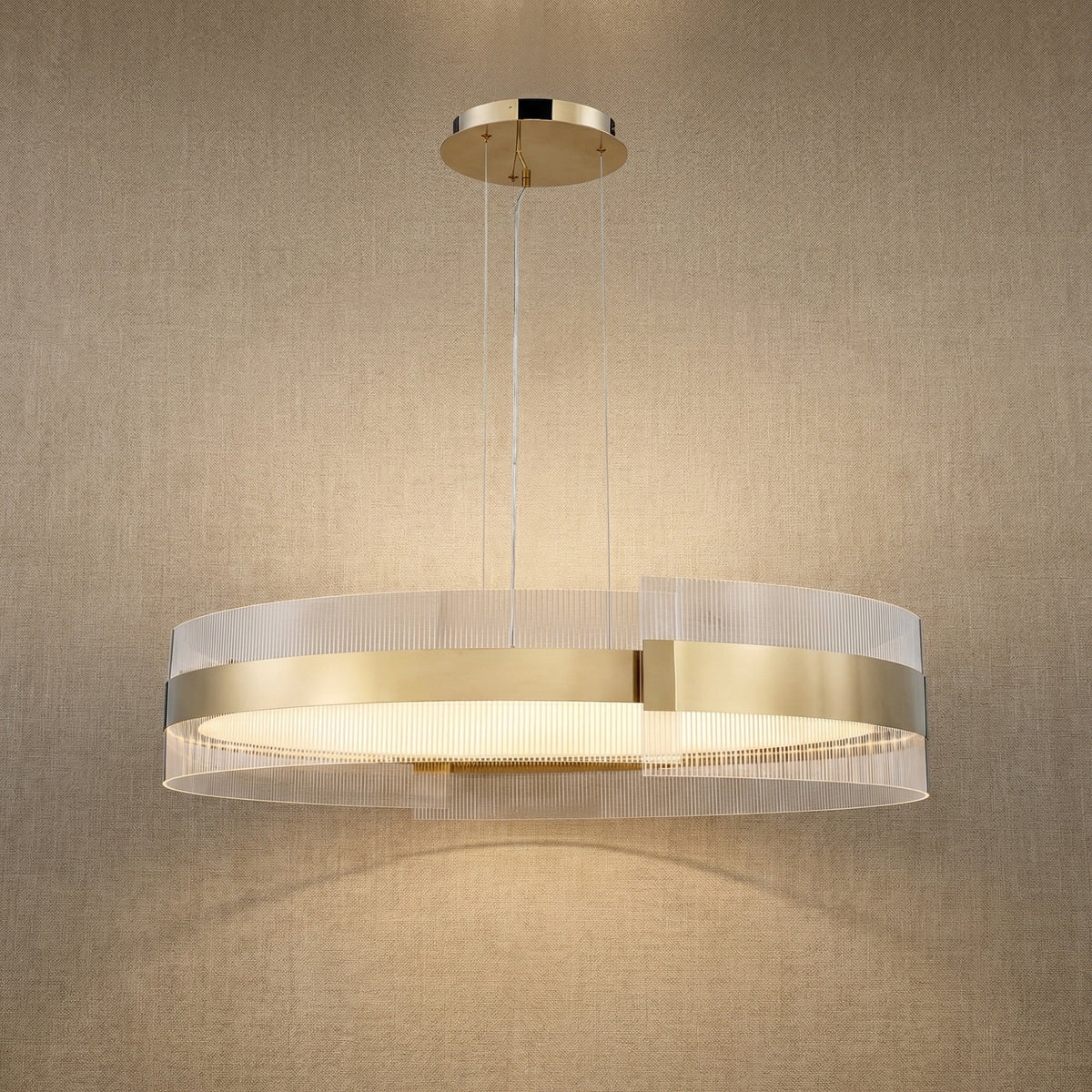 Yiosi Series Acrylic Pendant Light - 39" (Dia 1000mm)