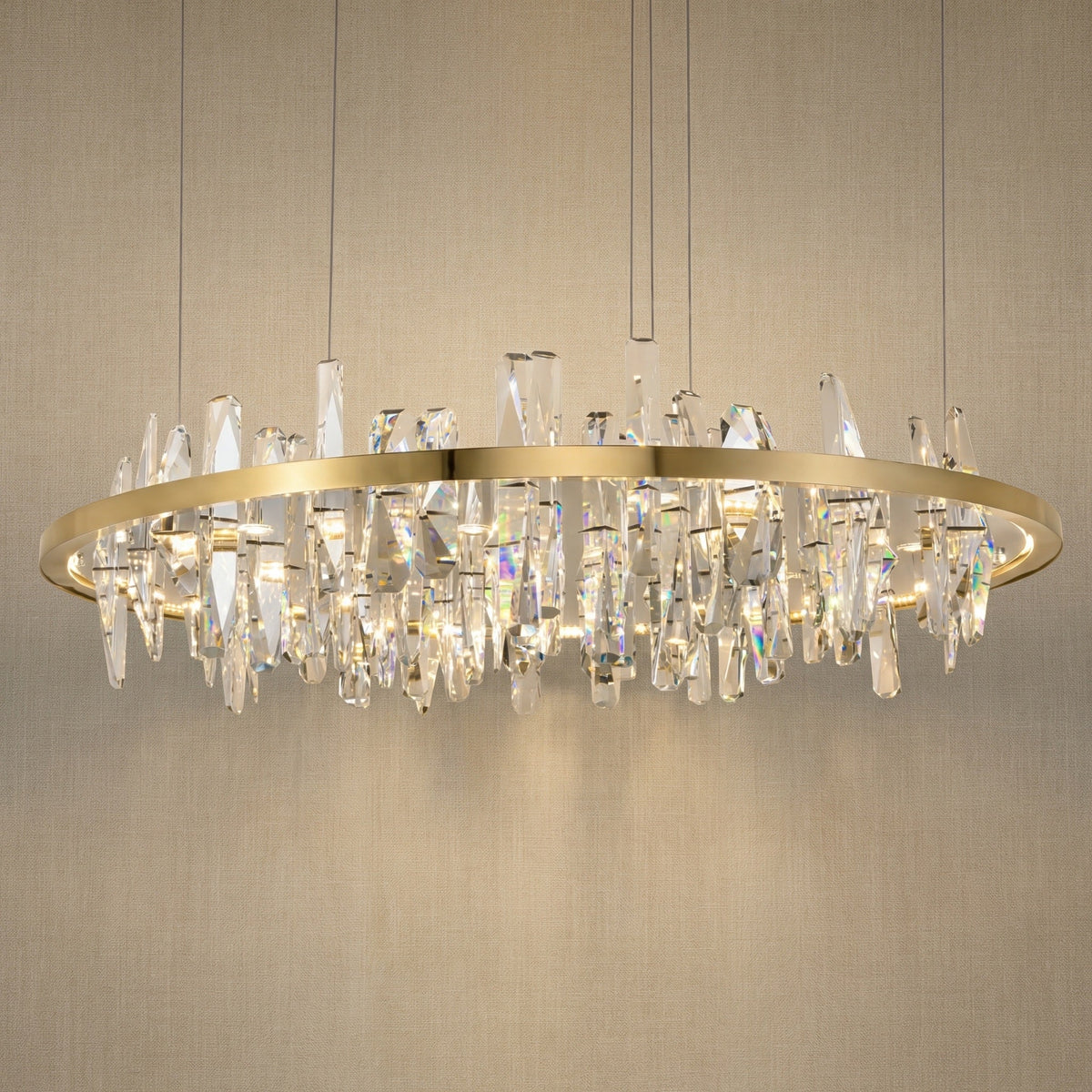 Yiosi Series Crystal Pendant Light Style D - 39" (Dia 1000mm)