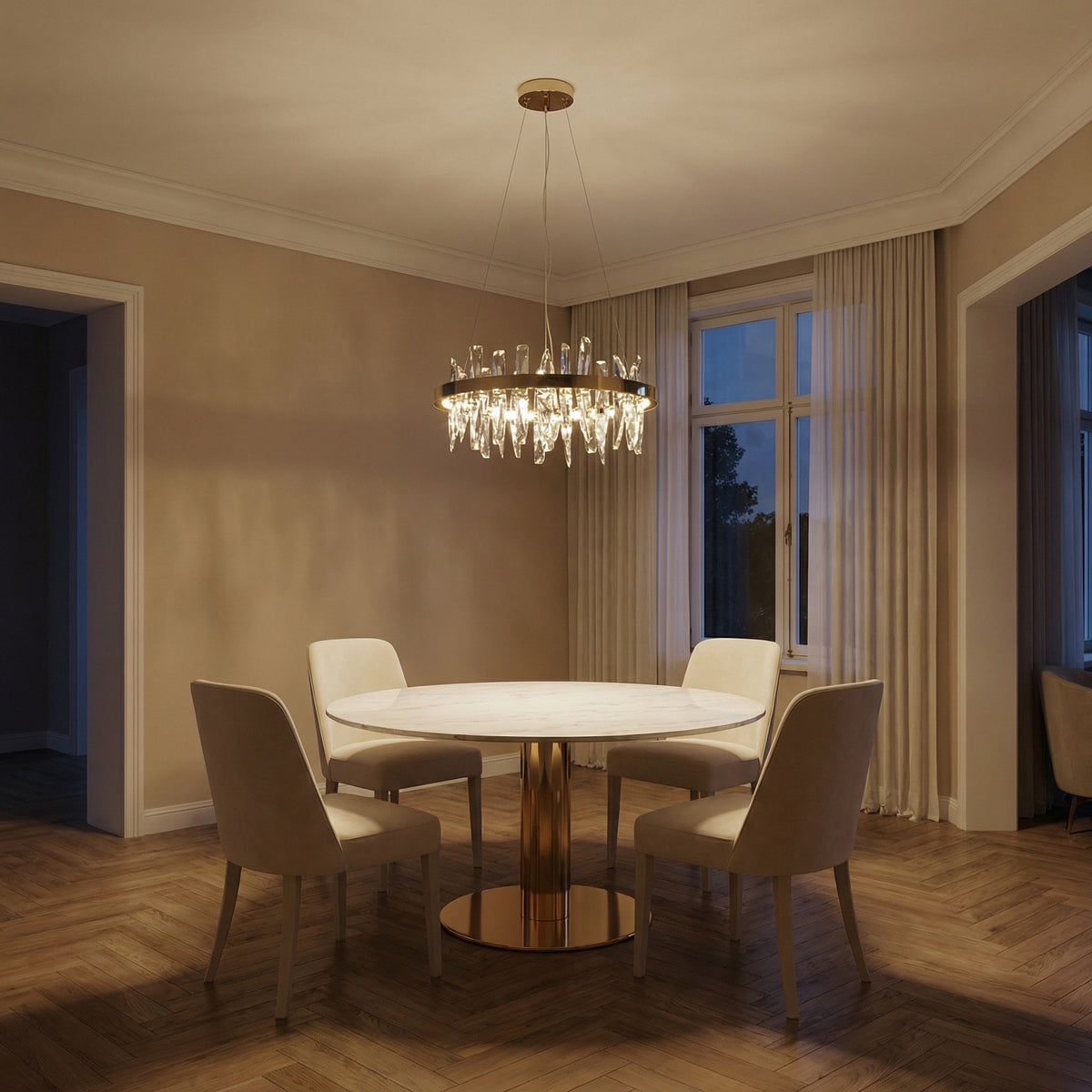 Yiosi Series Crystal Pendant Light Style D - scene-1