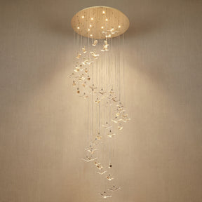 Yiosi Series Grand Cascading Glass Pendant Light Style A - 47" (Dia 1200mm)