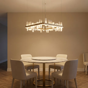 Yiosi Series Natural Stone Pendant Light 31" - scene-1
