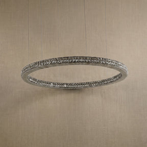 Yiosi Vera 39 inch crystal & alabaster ring chandelier in modern American dining room