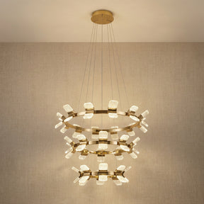 Foyer Chandelier Contemporary in champagne gold