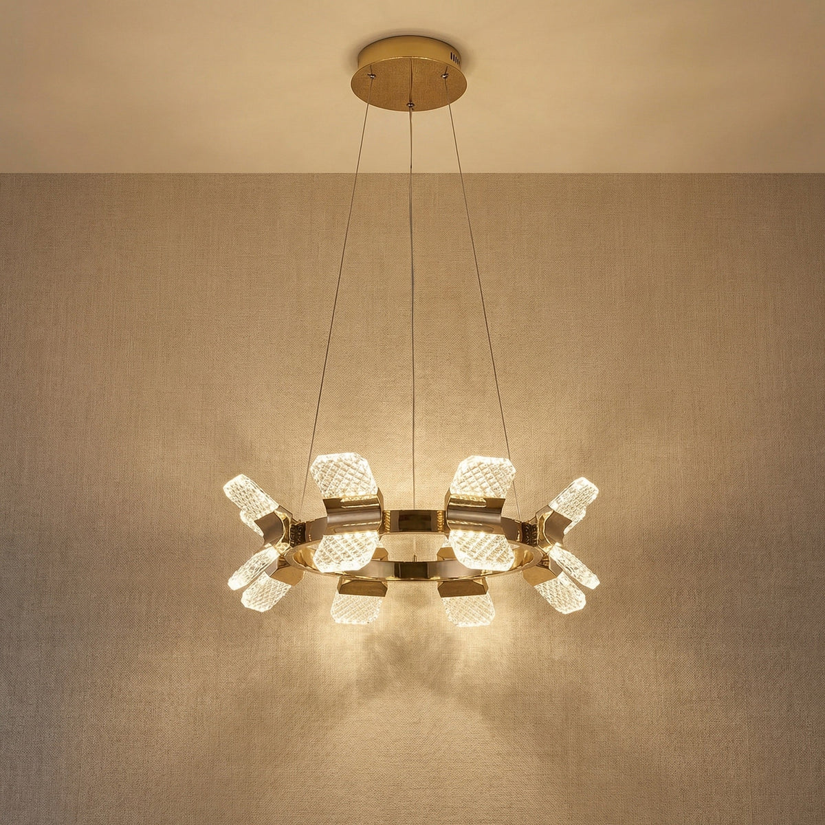 Living Room Contemporary Chandelier in a dining room