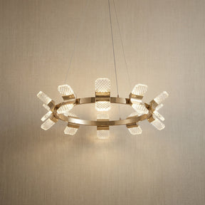 Ring Chandelier in a living room