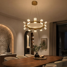 Ring Chandelier in a dining room