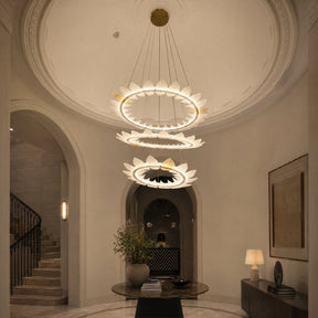 Foyer Large Chandelier in a dining room