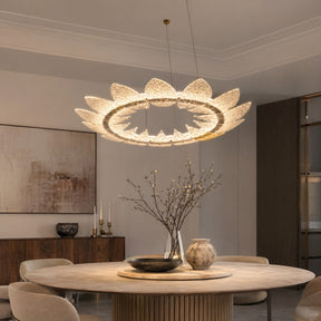 Modern Mid Century Chandelier in a dining room
