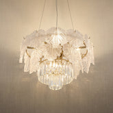 Crystal Contemporary Chandelier in champagne gold
