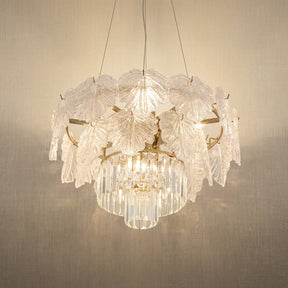 Crystal Contemporary Chandelier in champagne gold
