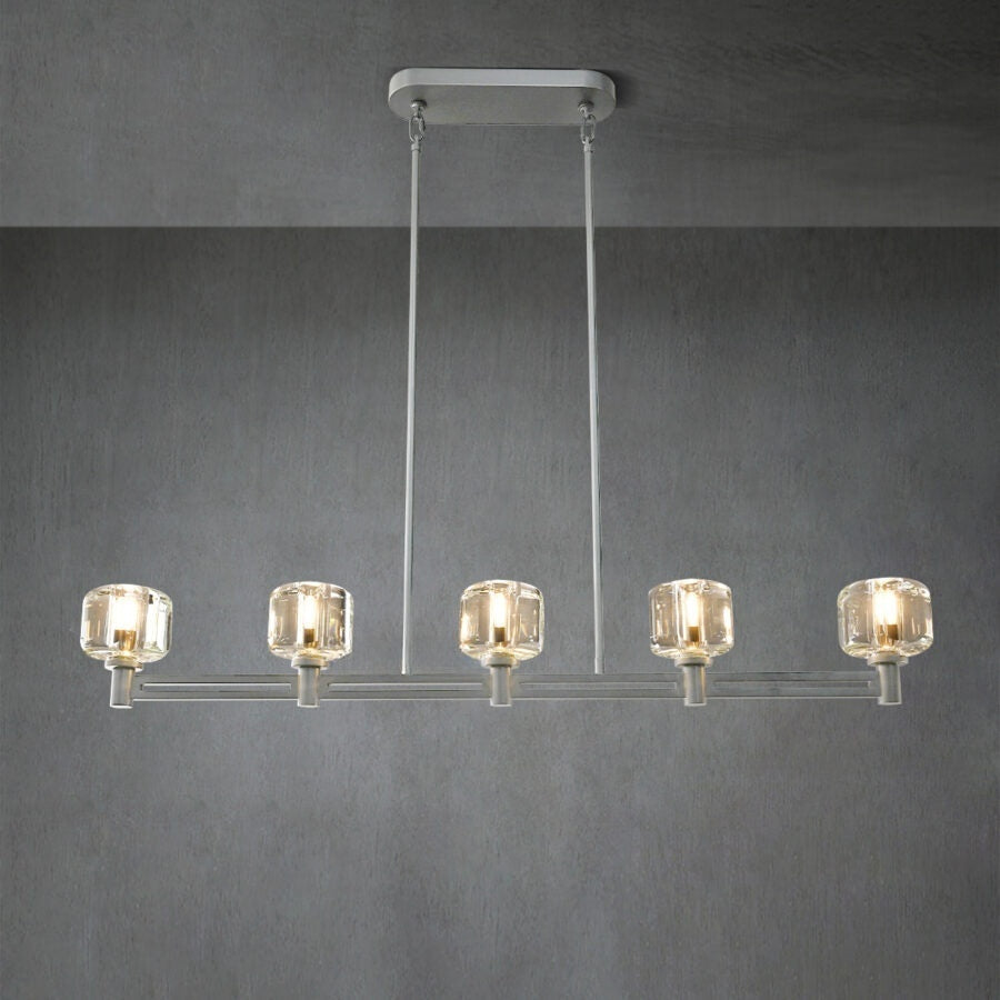 Zachary K9 Crystal Linear Chandelier 54" 72"