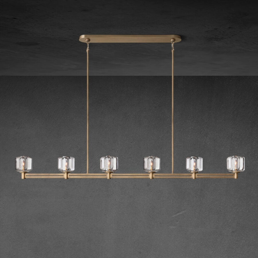 Zachary K9 Crystal Linear Chandelier 54" 72"