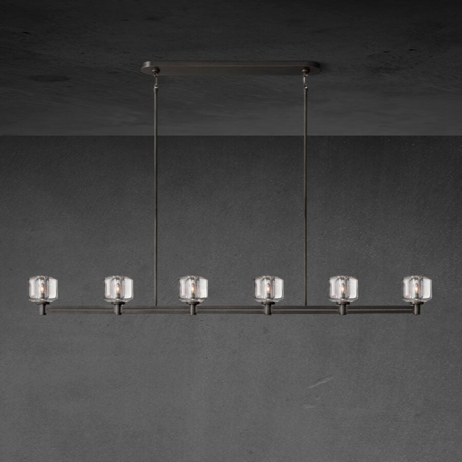 Zachary K9 Crystal Linear Chandelier 54" 72"