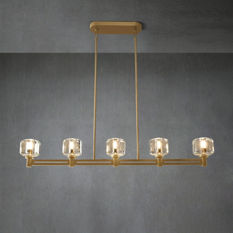 Zachary K9 Crystal Linear Chandelier 54" 72"