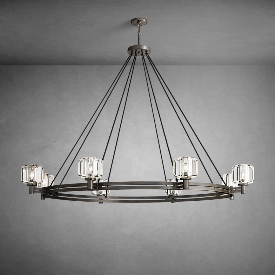 Zachary K9 Crystal Round Chandelier 36" 48" 60"