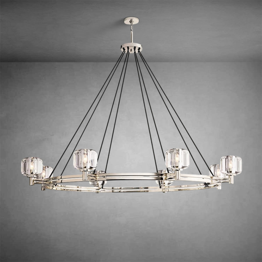 Zachary K9 Crystal Round Chandelier 36" 48" 60"
