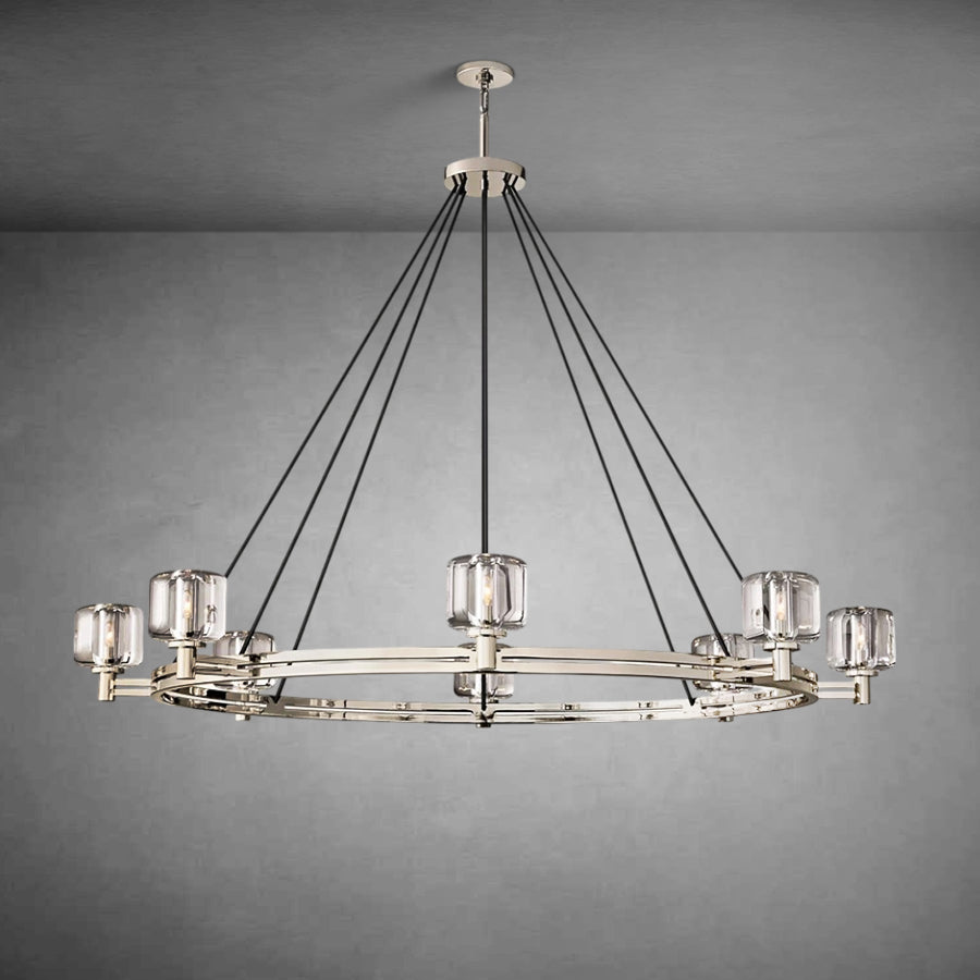 Zachary K9 Crystal Round Chandelier 36" 48" 60"