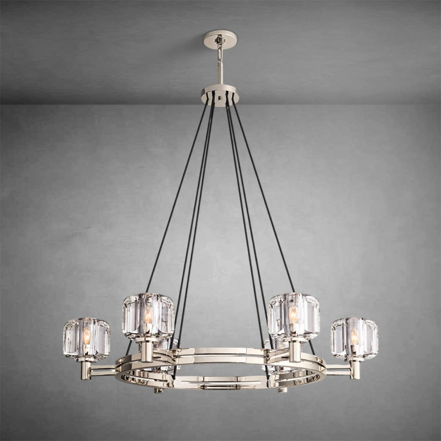 Zachary K9 Crystal Round Chandelier 36" 48" 60"