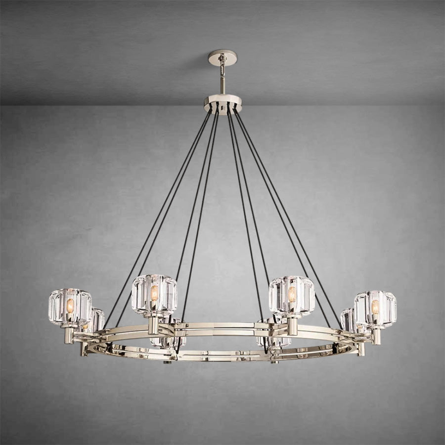 Zachary K9 Crystal Round Chandelier 36" 48" 60"