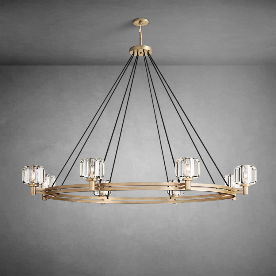 Zachary K9 Crystal Round Chandelier 36" 48" 60"