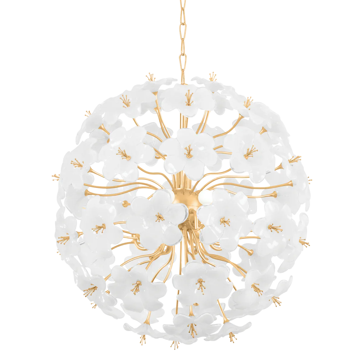 Zoey Flower Glass Ball Pendant Chandelier
