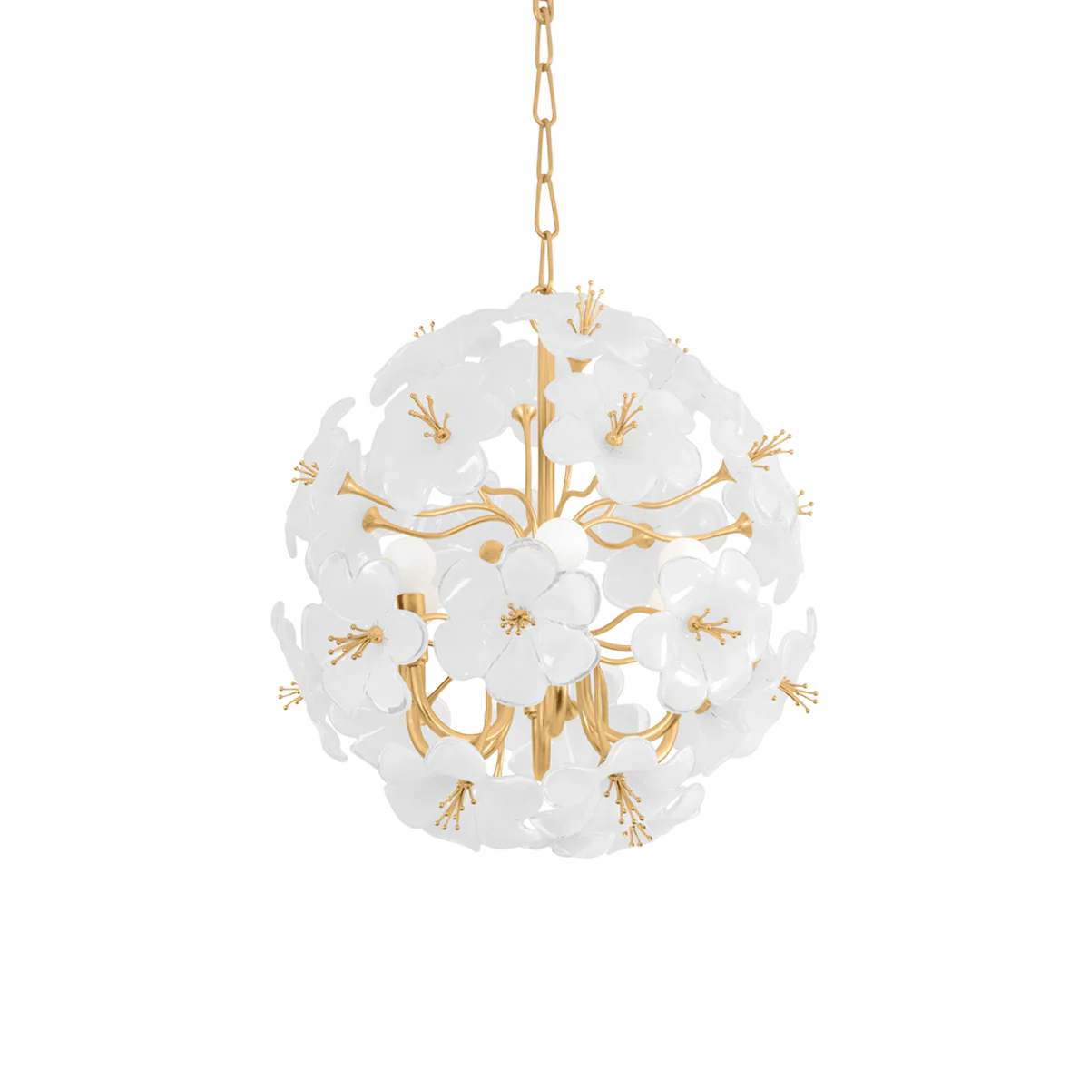 Zoey Flower Glass Ball Pendant Chandelier