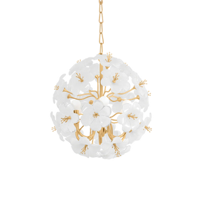 Zoey Flower Glass Ball Pendant Chandelier