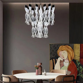 Extra Large Acrylic Spiral DNA  Chandelier for High-ceiling Room