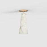 Cassie Flush Handcrafted Alabaster Lamp, Kitchen Island Ceiling Lamp