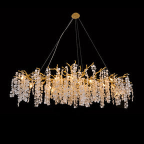 Glimmering Branches Chandelier with Glass Drops
