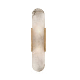 Eartha Modern Alabaster Bedroom Sconce, Indoor Wall Light