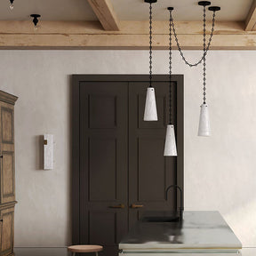 Cassie Single Lights Handcrafted Alabaster Pendant, Luxury Modern Pendant Lamp
