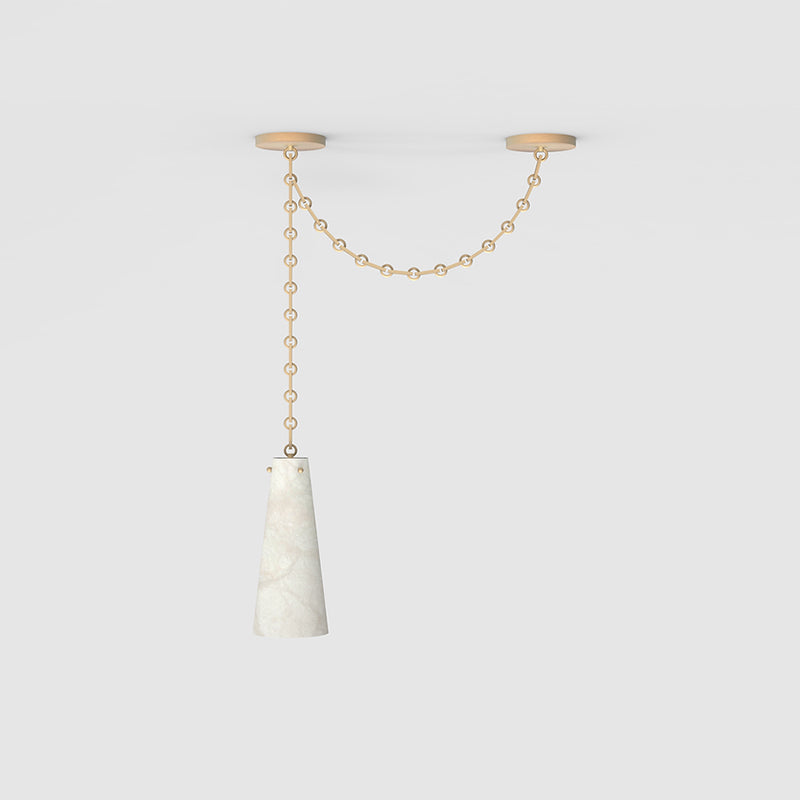 Cassie Single Lights Handcrafted Alabaster Pendant, Luxury Modern Pendant Light