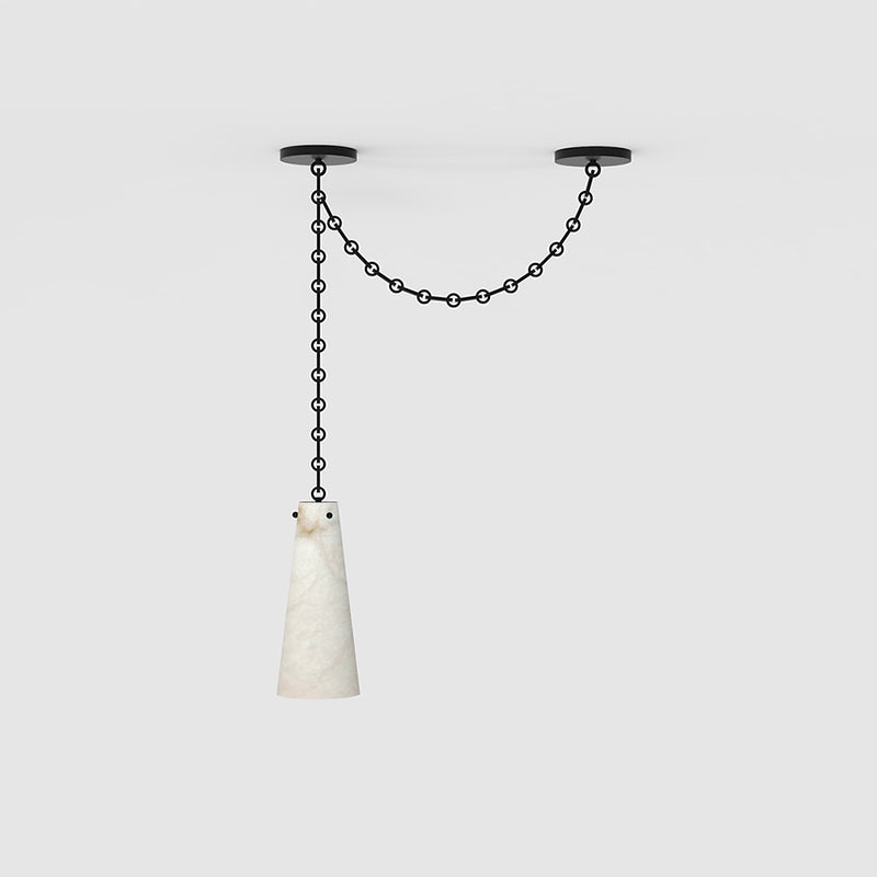 Cassie Single Lights Handcrafted Alabaster Pendant, Luxury Modern Pendant Light