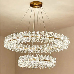Luxury Isabel 2-Tier Ring Crystal Chandelier
