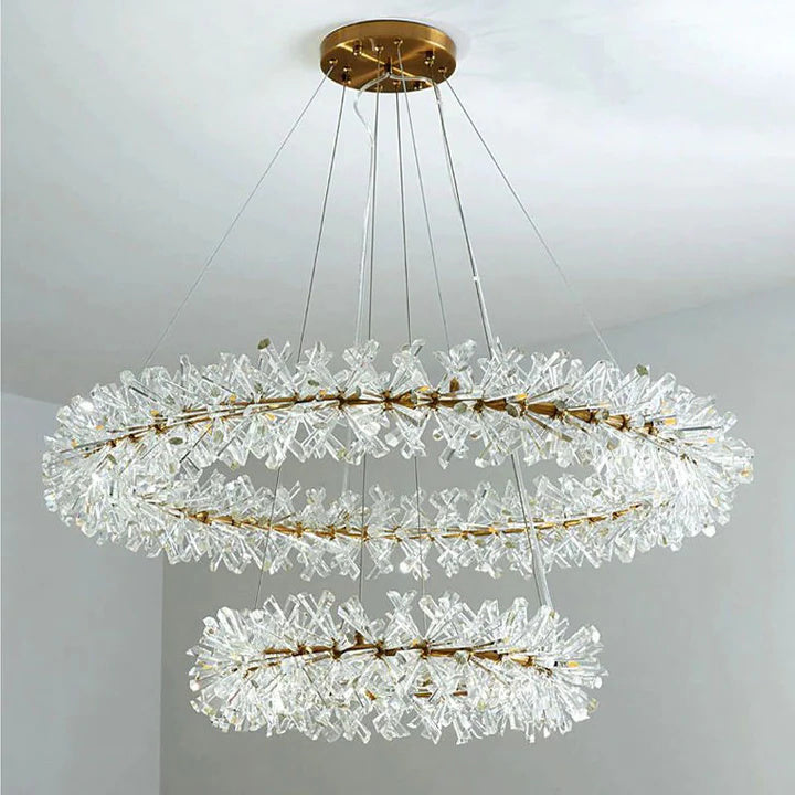 Luxury Isabel 2-Tier Ring Crystal Chandelier