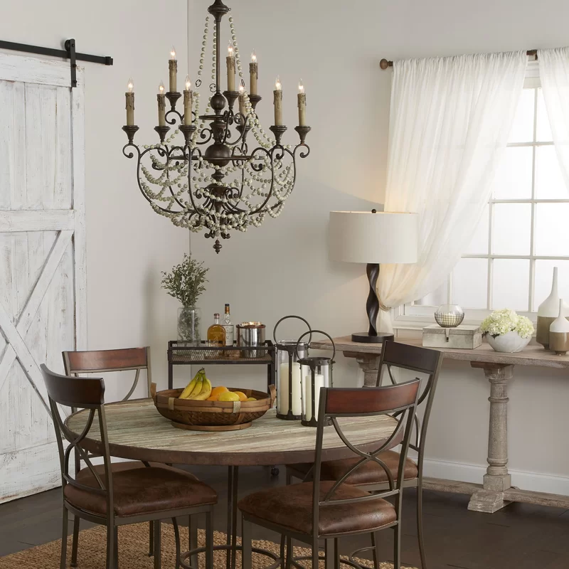 chandelier,chandeliers,dining room fixtures,canMLe,wood,wooden,iron,branch,black chandelier,black iron,vintage style,countryside,entryway chandelier,home depot chandeliers
