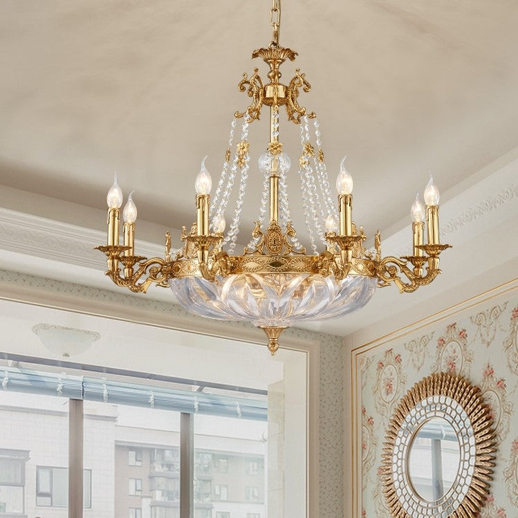 chandelier,chandeliers,canMLe,brass,gold,crystal,glass,branch,elegant,entryway,dining table,big table,round table,foyer,hallway