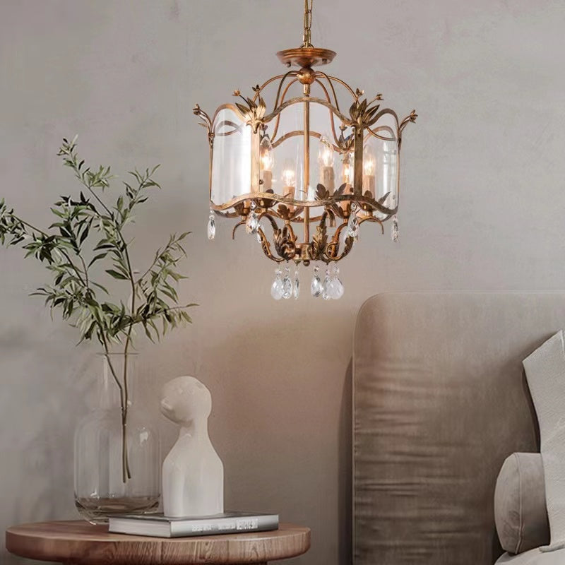 Currey & Co Zara Pendant - Small,chandelier,chandeliers,canMLe,crystal pendant,crystal,retro,iron,golg,luxury,living room,bedroom,entryance,foyer