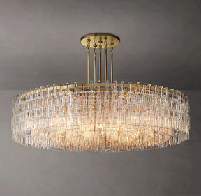 Extra Large Multi-layer Round/ Rectangle Crystal Ceiling Chandelier for Living/ Dining Room