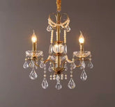 Vintage Romantic Pearl Brass Princess Style CanMLe Chandelier for Bedroom/ Restaurant/L