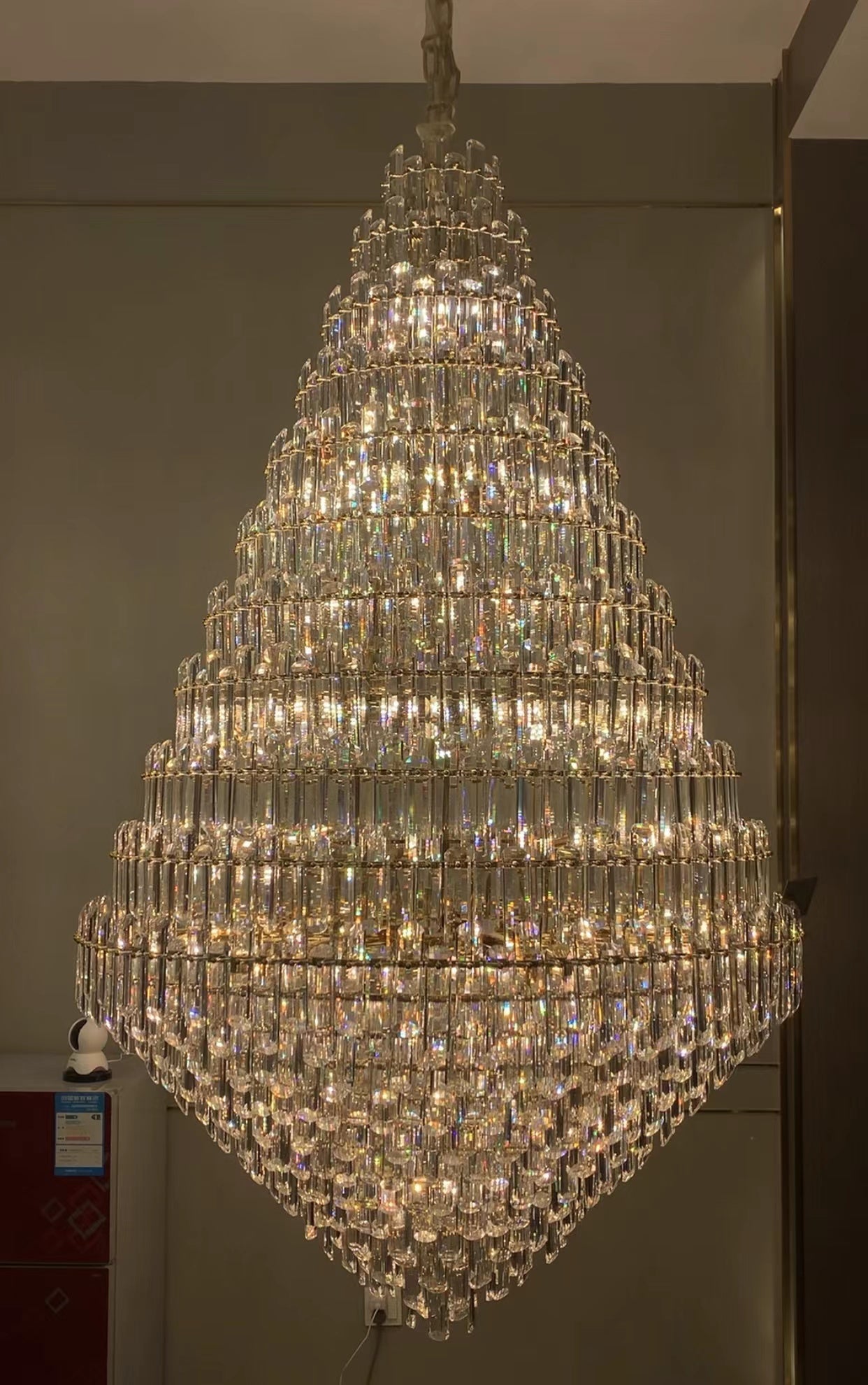 Extra Large Oversized Multi-tiered Crystal Chandelier for Foyer / Entryway