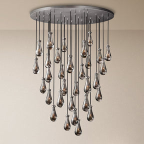 Modern Raindrop Chandelier D60" 31-Lights