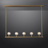 Kristal Ball Linear Crystal Chandelier, Dining Table Lamp, Kitchen Island Lamp