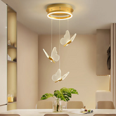 Nordic Butterfly Chandelier Luxury Foyer Staircase Ceiling Light For Living / Dining Room