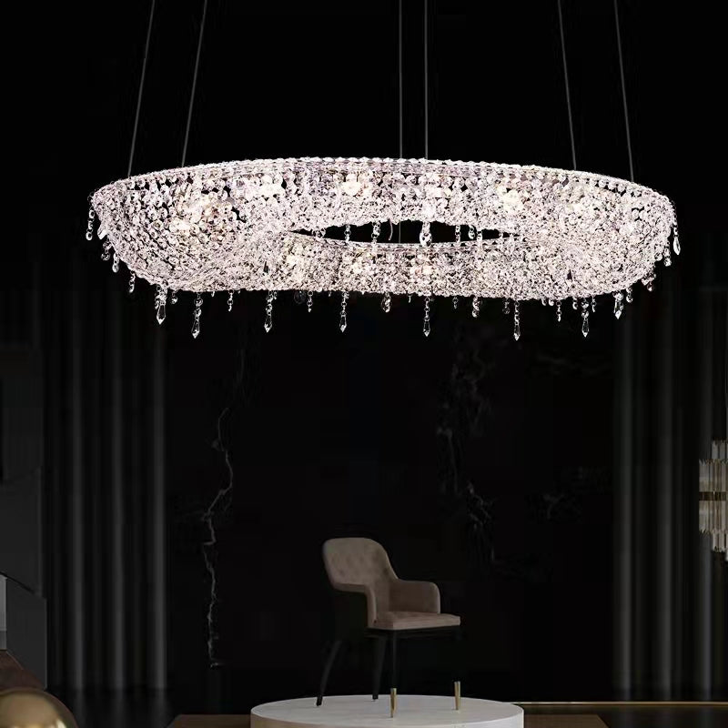 Large Manooi Crystal Chandelier D47.24¡±*W24.41¡±*H11.02¡±